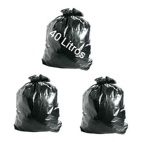 Saco De Lixo 40lts Preto Resistente 60x60 Pcte 100 Un