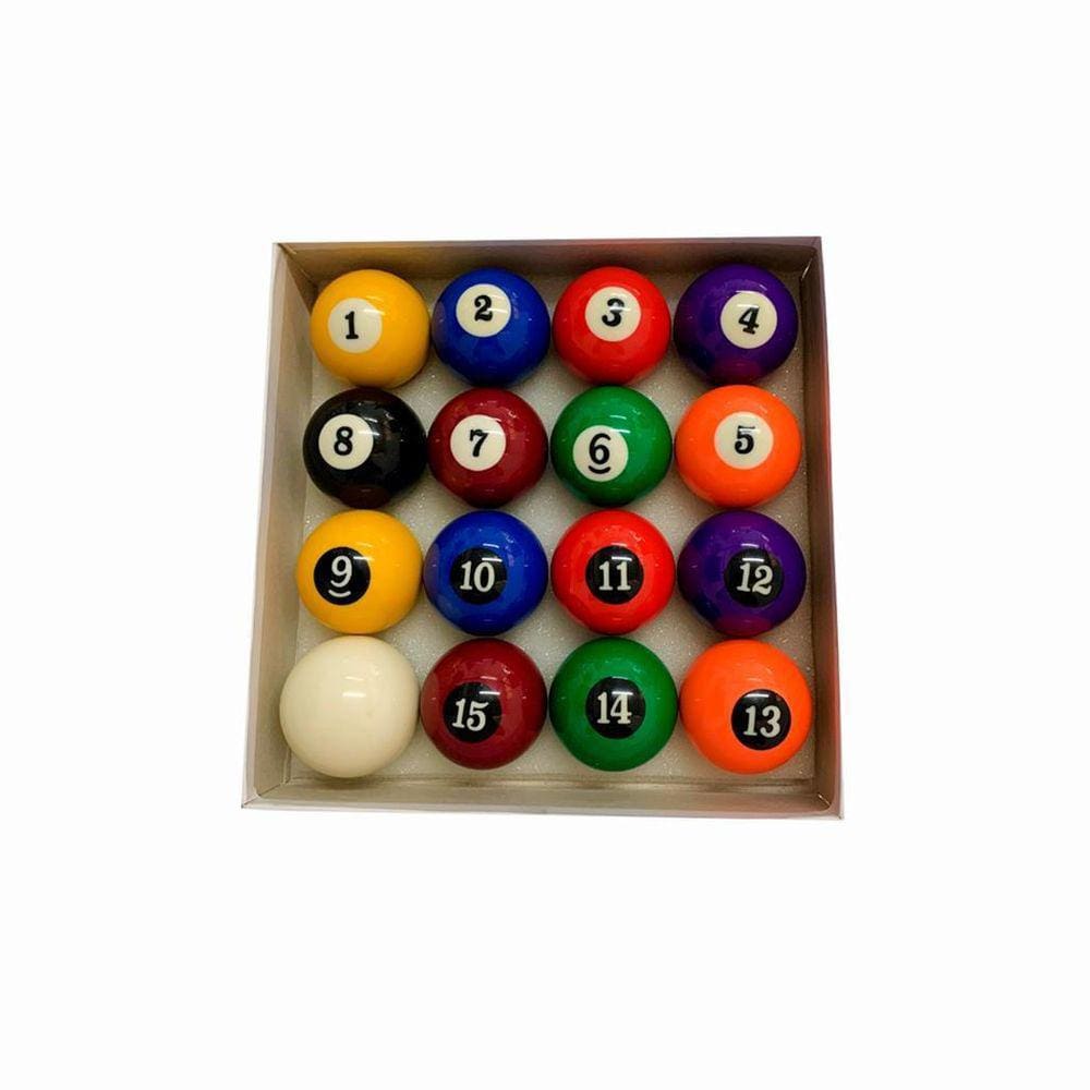 Jogo Bolas De Bilhar Sinuca Numeradas 50Mm Snooker