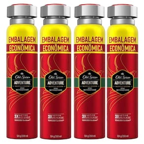 Kit Desodorante Aerosol Old Spice Adventure 200ml - 4 Unidades