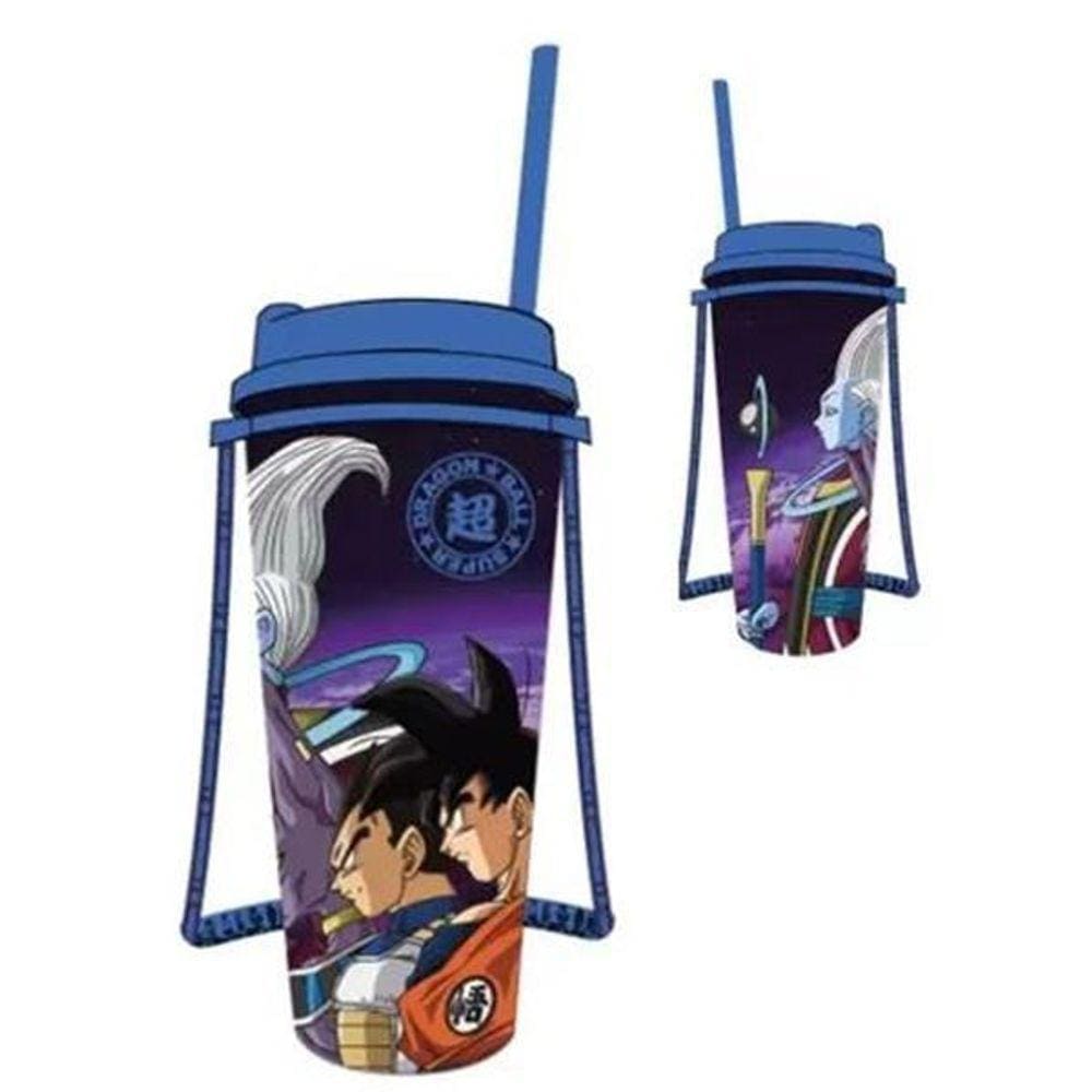 Copo Com Canudo Dragon Ball Super Universe 1000Ml Clubecomix