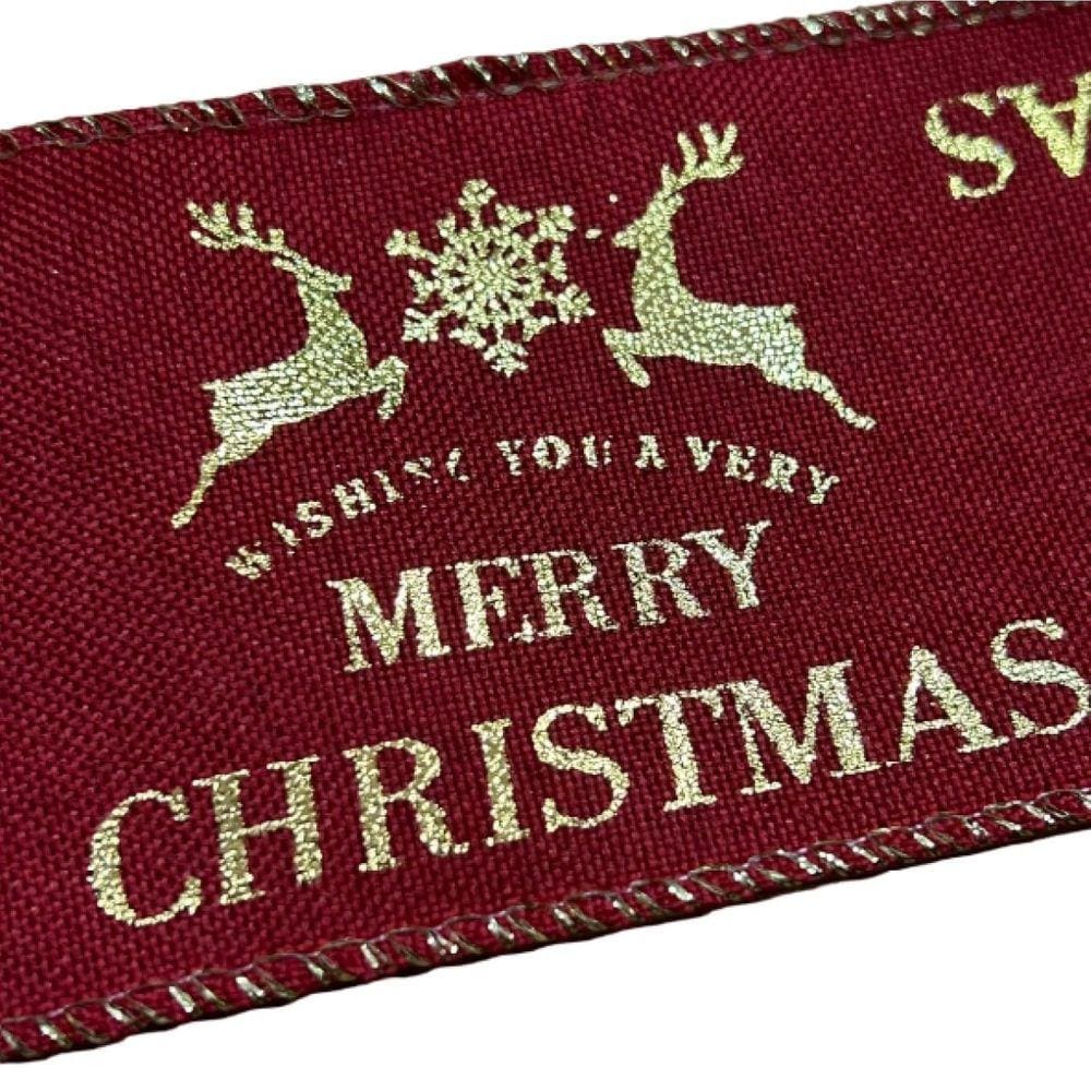 Fita Natalina Enfeite de Natal Christmas 10 Metros x 6,3cm