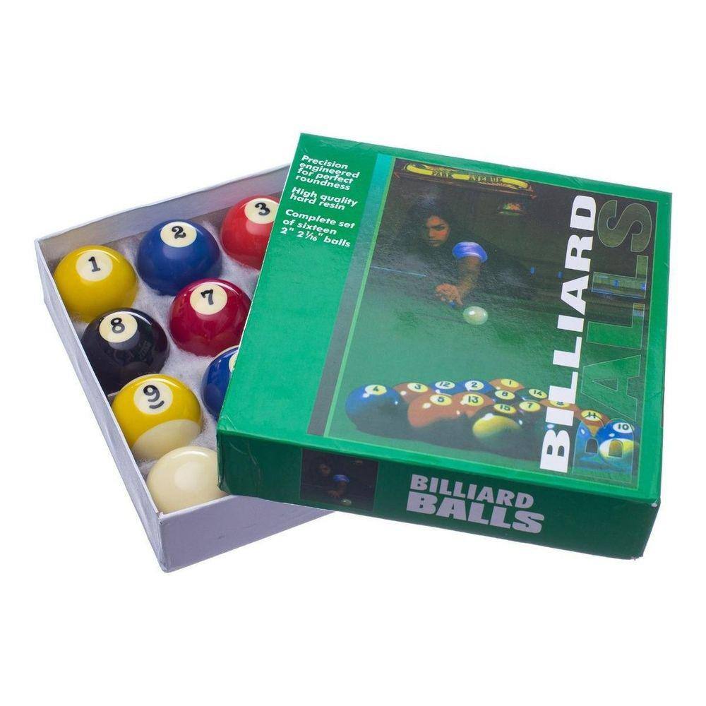 Jogo Bola Bolas Numeradas 50 Mm Bilhar Sinuca + Branca 54 Mm