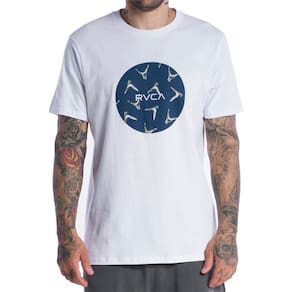 Camiseta RVCA Motors Fins SM24 Masculina Branco