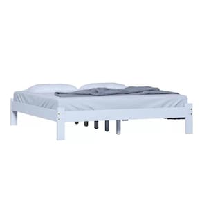 Cama Turca King Sinze De Madeira Maciça Reforçada Branco