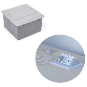 Caixa3Blocos 128 Branco De Sobrepor R10 2Tomadasel+1 Blocorj