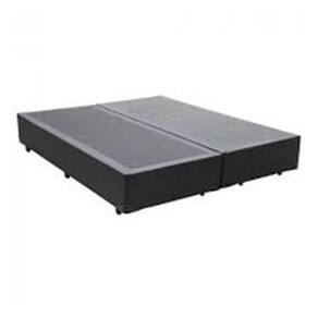 Base Box King Bipartido Sintético Marrom - 30x198x203