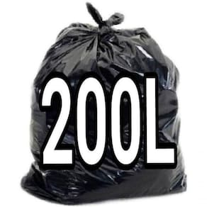 Saco De Lixo 200 Litros Preto 100 Unid Resistente