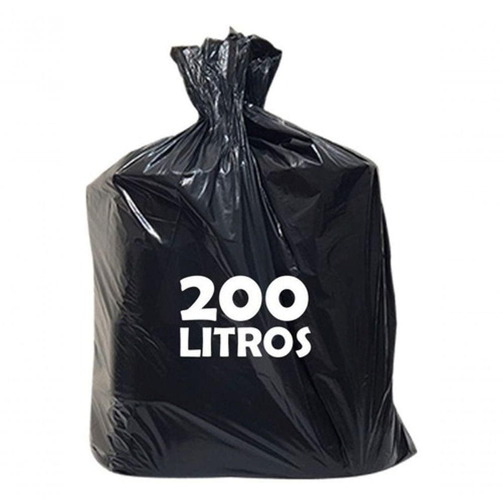 Saco De Lixo 200 Litros Reforçado Pct 100unid Melhor Preco preto