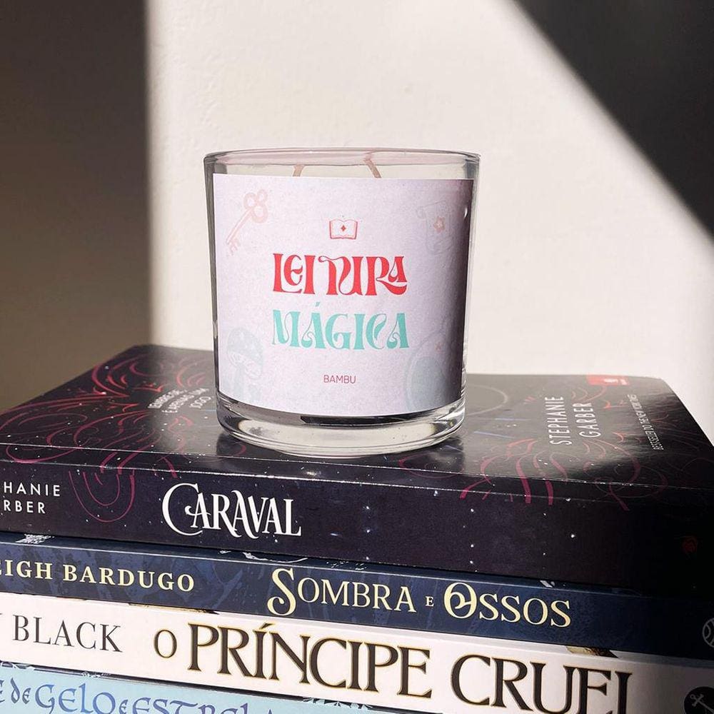 Vela Literaria Aromatica Leitura Mágica Aroma Bambu