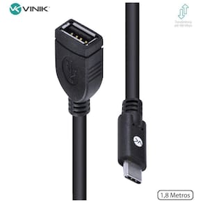 Cabo Usb Tipo C X Extensor Usb A Fêmea 2.0 1.8 Metros - C20uaf-2