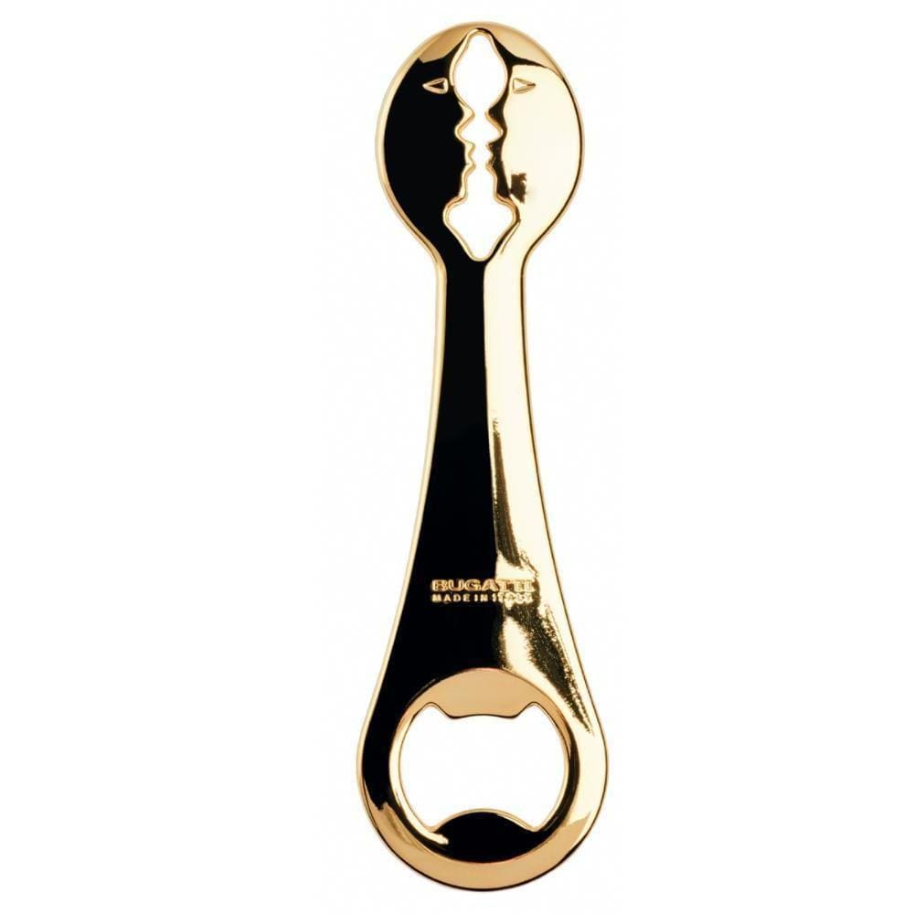 Abridor De Garrafa Banhado A Ouro 24Kt Dourado Kiss Bugatti
