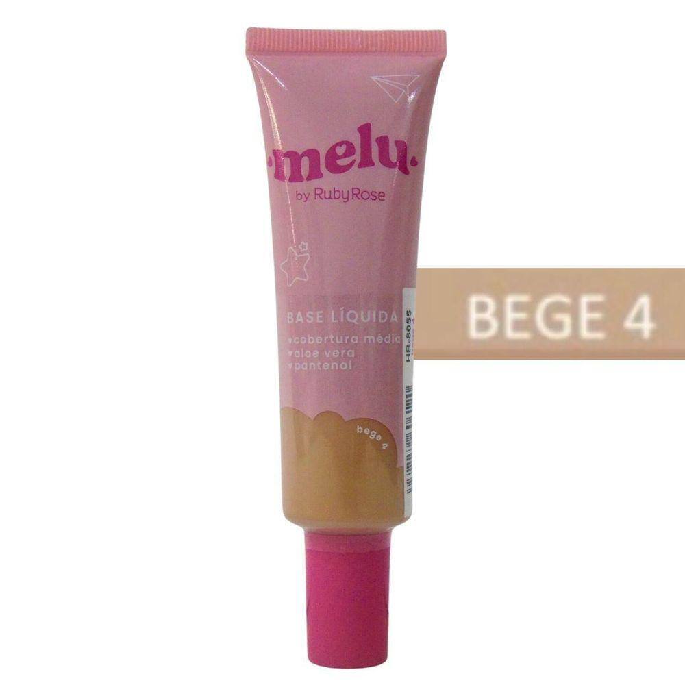Base Líquida Melu By Ruby Rose Bege 4 Hb-8055 29Ml