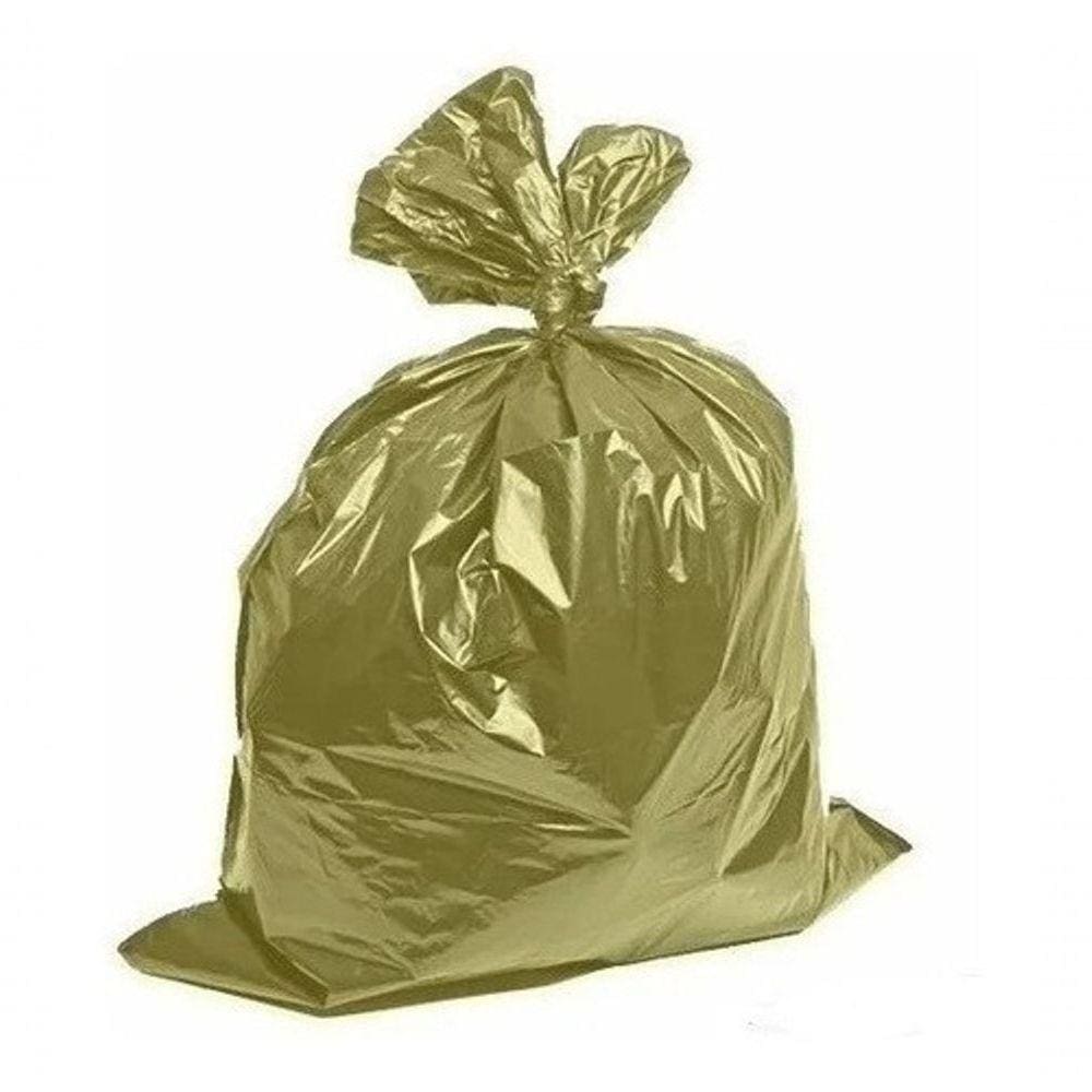 Saco De Lixo 40 Litros 100un Colorido Reforçado Amarelo cinza-claro