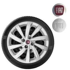 Calota Strada Aro 15 Cinza Logo Metal - Grid Calotas