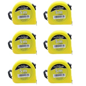 Kit 6 Trena Aço Metal 5m Bolso Básica Fita Com Trava