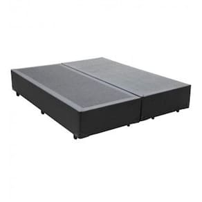 Base Box Casal Bipartido Sintético Cinza - 30x138x188