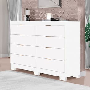 Cômoda Isadora com 8 gavetas em MDF premium e Kit de Pés Tuboarte