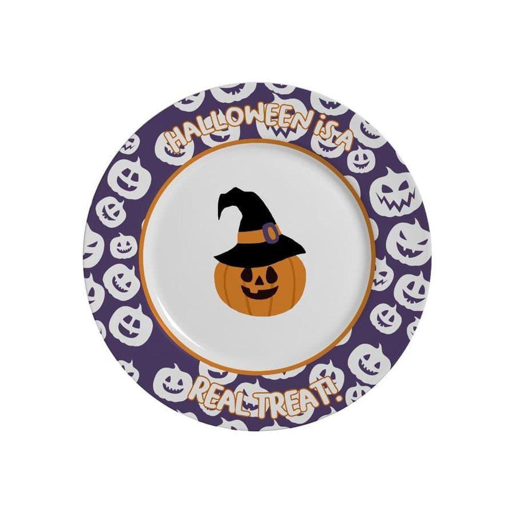 Conj. 6 Pratos Sobremesa Halloween 21Cm Alleanza