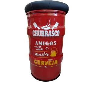 Banco Tambor Churrasco E Amigos Tonel Banqueta
