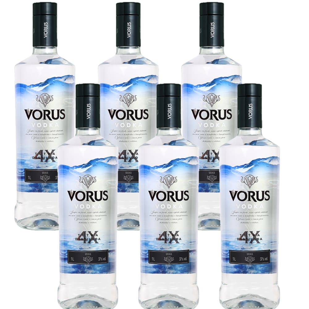Kit 6 Vodka Vorus Tradicional Salton 1L