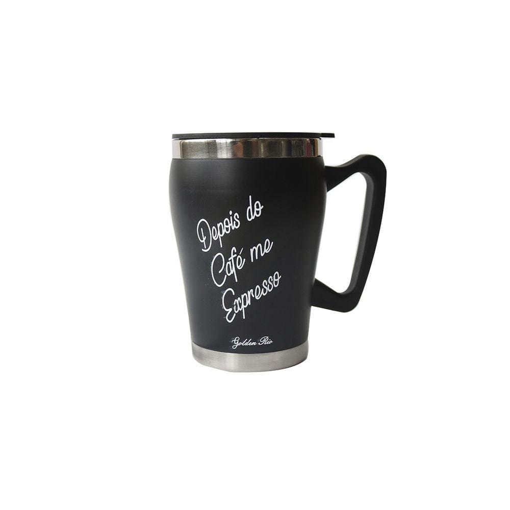 Caneca Com Frase e Tampa De Inox Isotérmica 320 ml