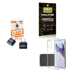 Kit Usb Para Tipo C + Capa Moto Edge30 Fusion + Película 3D