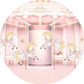 Painel Redondo 3D Sublimado Carrossel Frd-3957