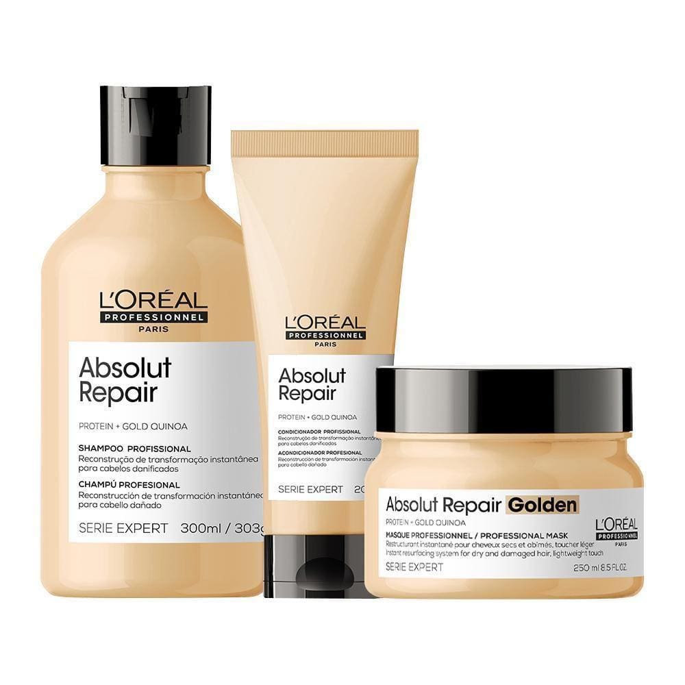 Kit L`Oréal Pro Absolut Repair Gold Quinoa-Sh E Cond E Másc