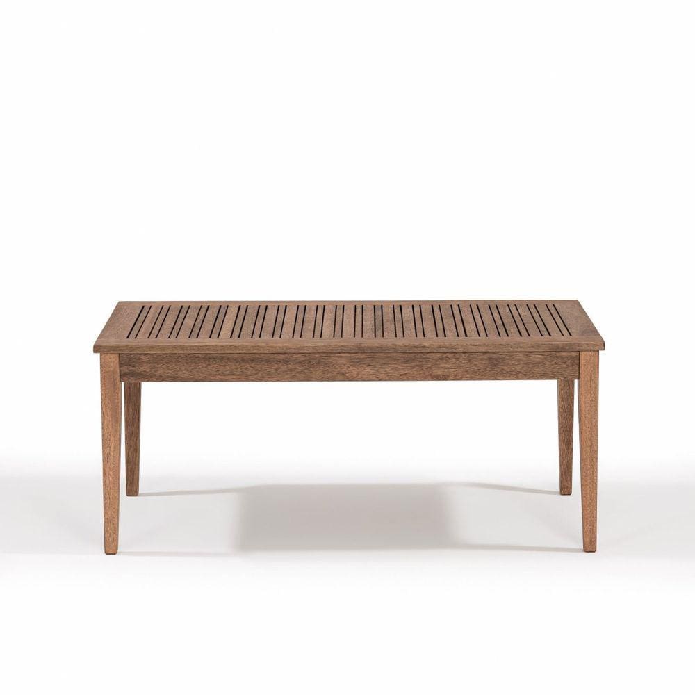 Mesa de Centro Madeira Maciça Riade Stain Castanho