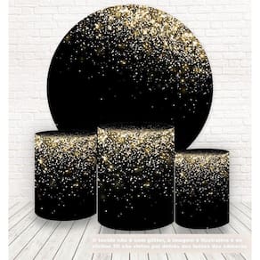 Painel Redondo E Capas 3D Sublimado Glitter Fkpc-191