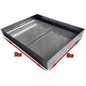 Escorredor Bandeja Aço Inox Para Salgados Pasteis 40X50X6Cm