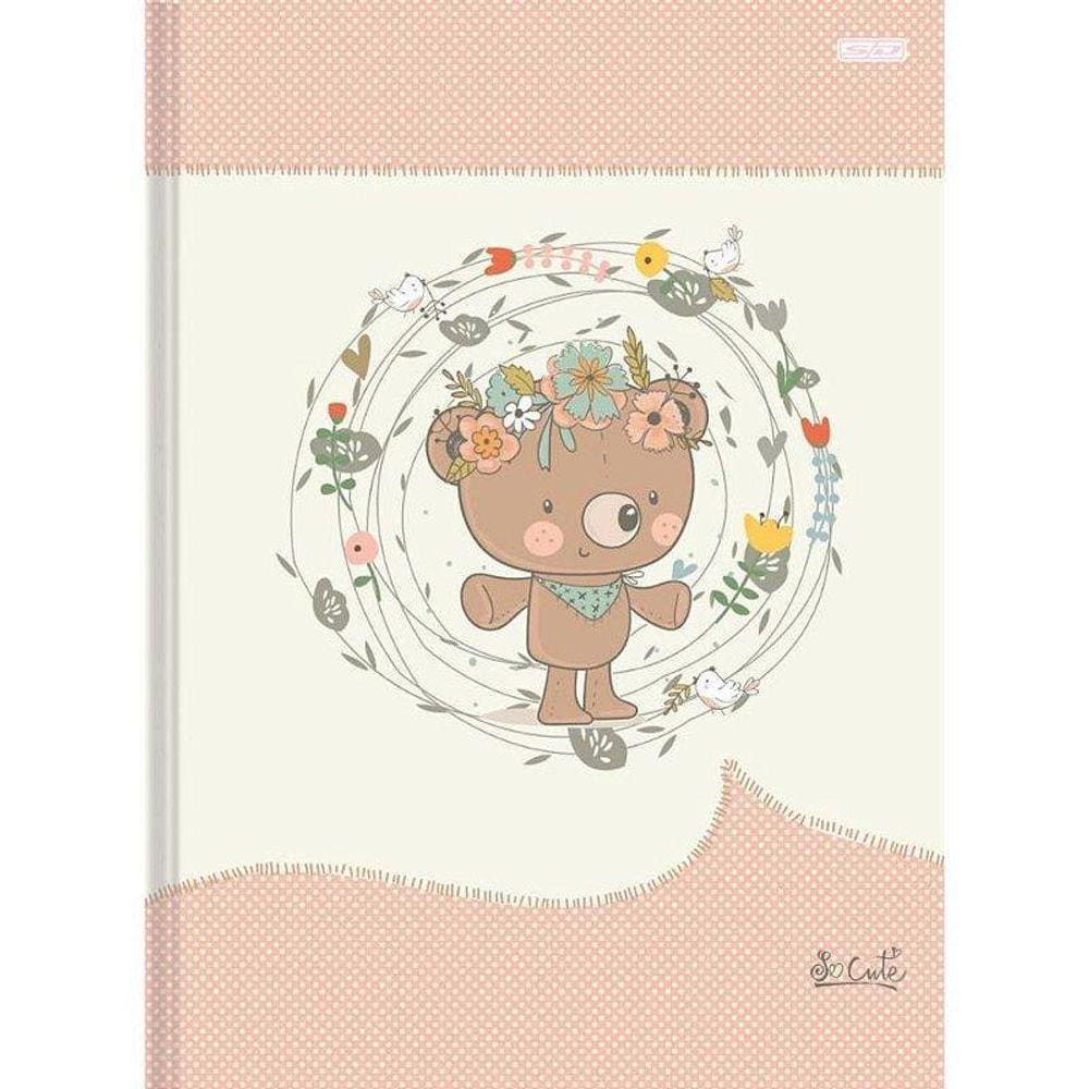 Caderno Capa Dura So Cute 80 Folhas 140x200mm