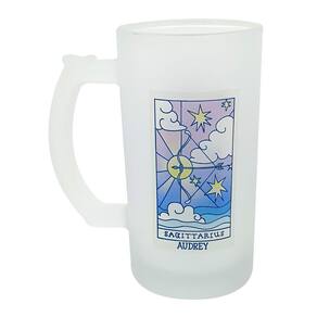 Caneca Vidro Signo Astrológico Zodíaco Sagitário Sagitariano