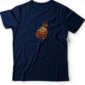 Camiseta algodão esportes - Bola de basquete