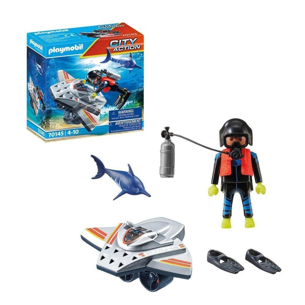 Playmobil Scooter De Mergulho City Action 4+ 70145 Sunny