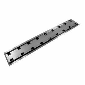 Ralo Linear Inox Clean 120X8 Cm Tampa Invisível 2 Saídas