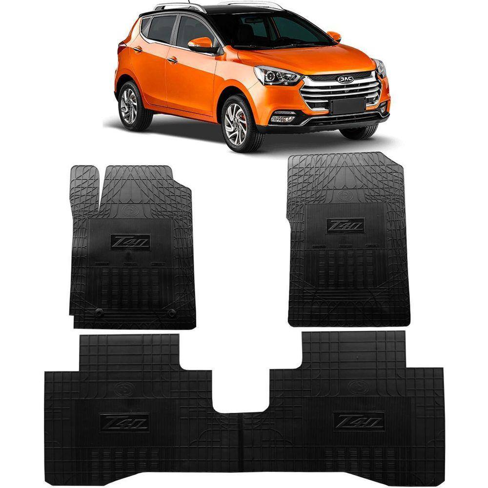 Jogo Tapete Interno Reforçado Jac T40 2017 Em Diante Preto