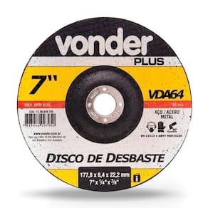 Disco Para Desbaste Profissional Vonder 1206640700