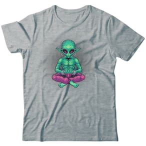 Camiseta algodão ufologia - Meditação alienígena