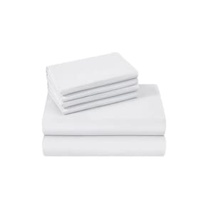Kit 5 Lençois Plano Hotelaria Casal Deborah Têxtil 250cm x 250cm 80%Algodão 20%Poliester