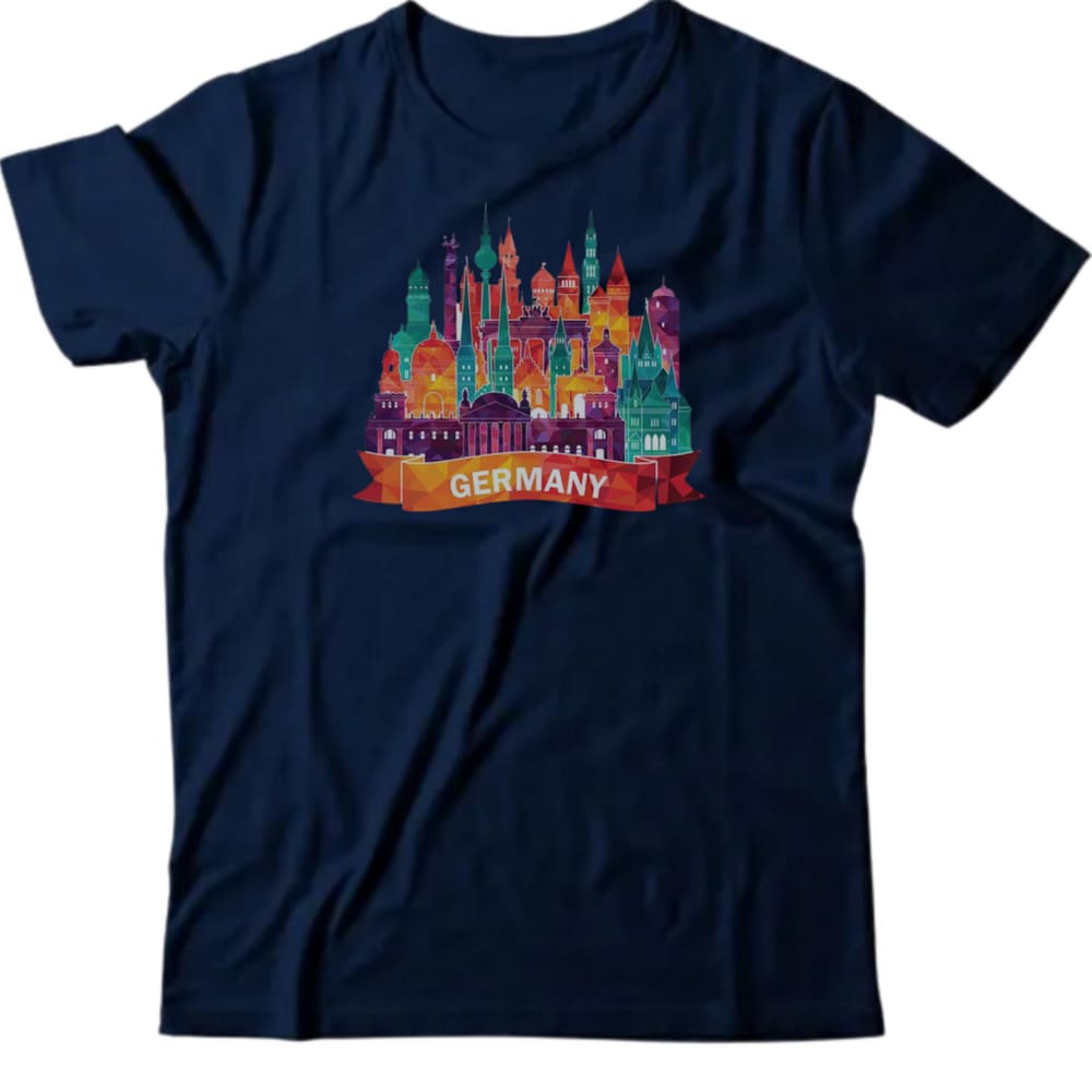 Camiseta algodão geografia - Germany