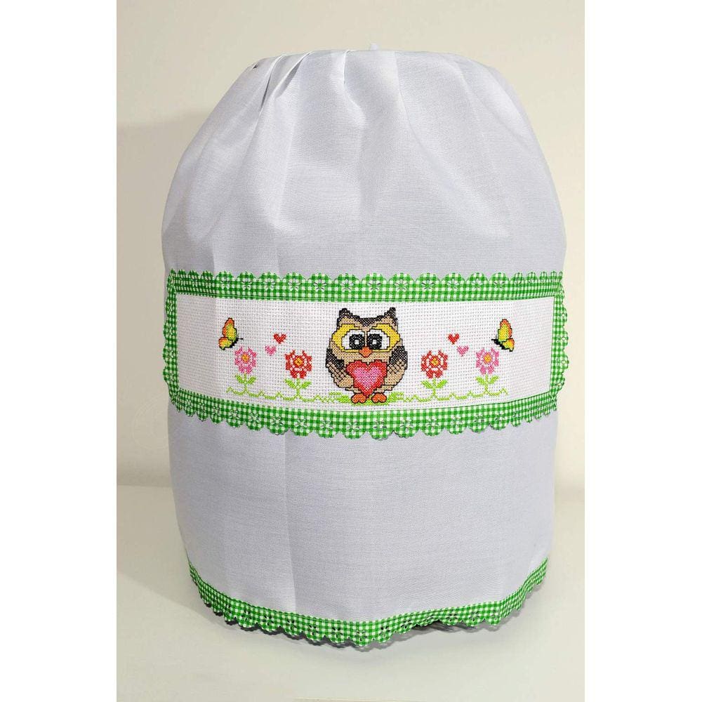 Capa de Botijão Branca - Corujinha Feliz