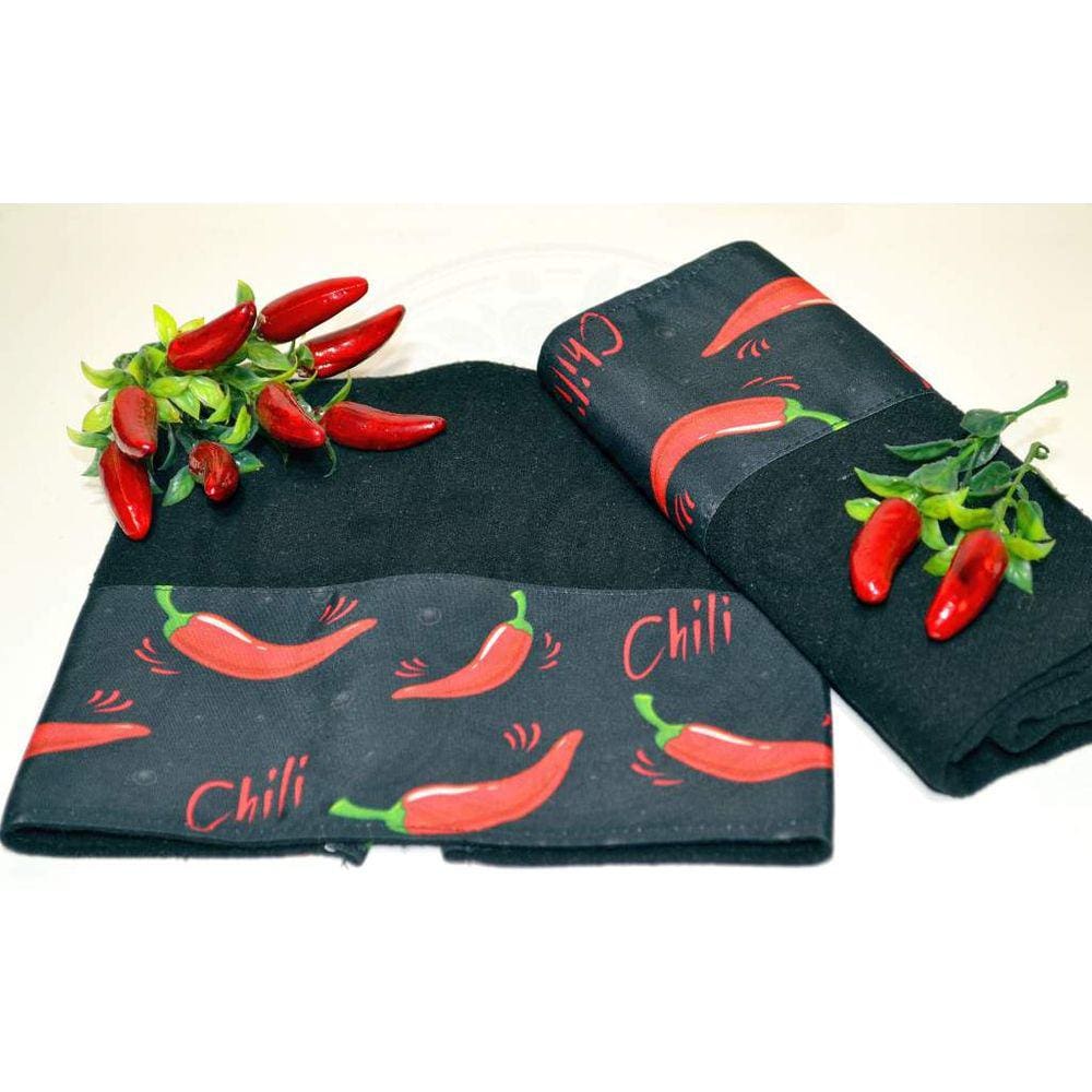 Kit Pano de Pratos com 2 pçs Black - Chili