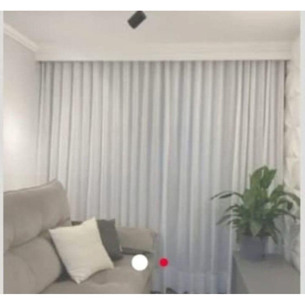 Cortina Trilho Suiço Forro Com Linho 6.00 X 2.90
