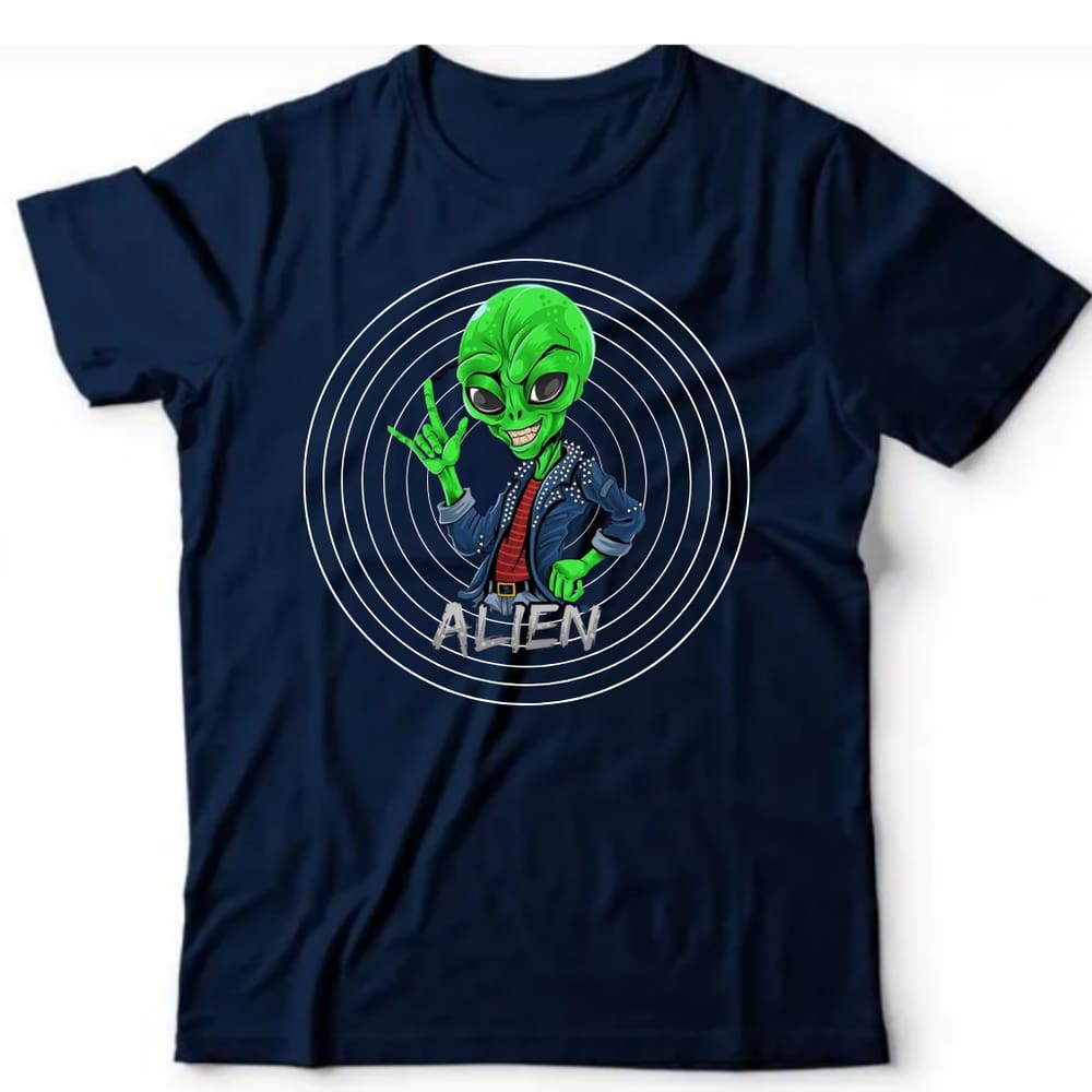 Camiseta algodão ufologia - Rock Alien