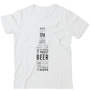 Camiseta algodão bebidas cerveja - Bottle words