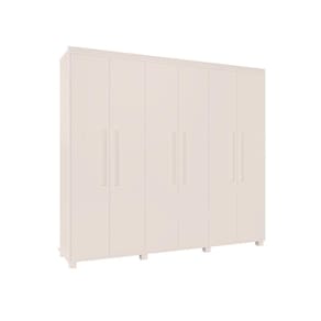 Guarda Roupa 6 Portas 4 Gavetas Madri Branco Camas Fênix