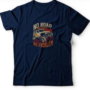 Camiseta algodão carros - No road, no problem 2