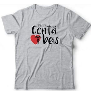 Camiseta algodão profissões - Ciências contábeis
