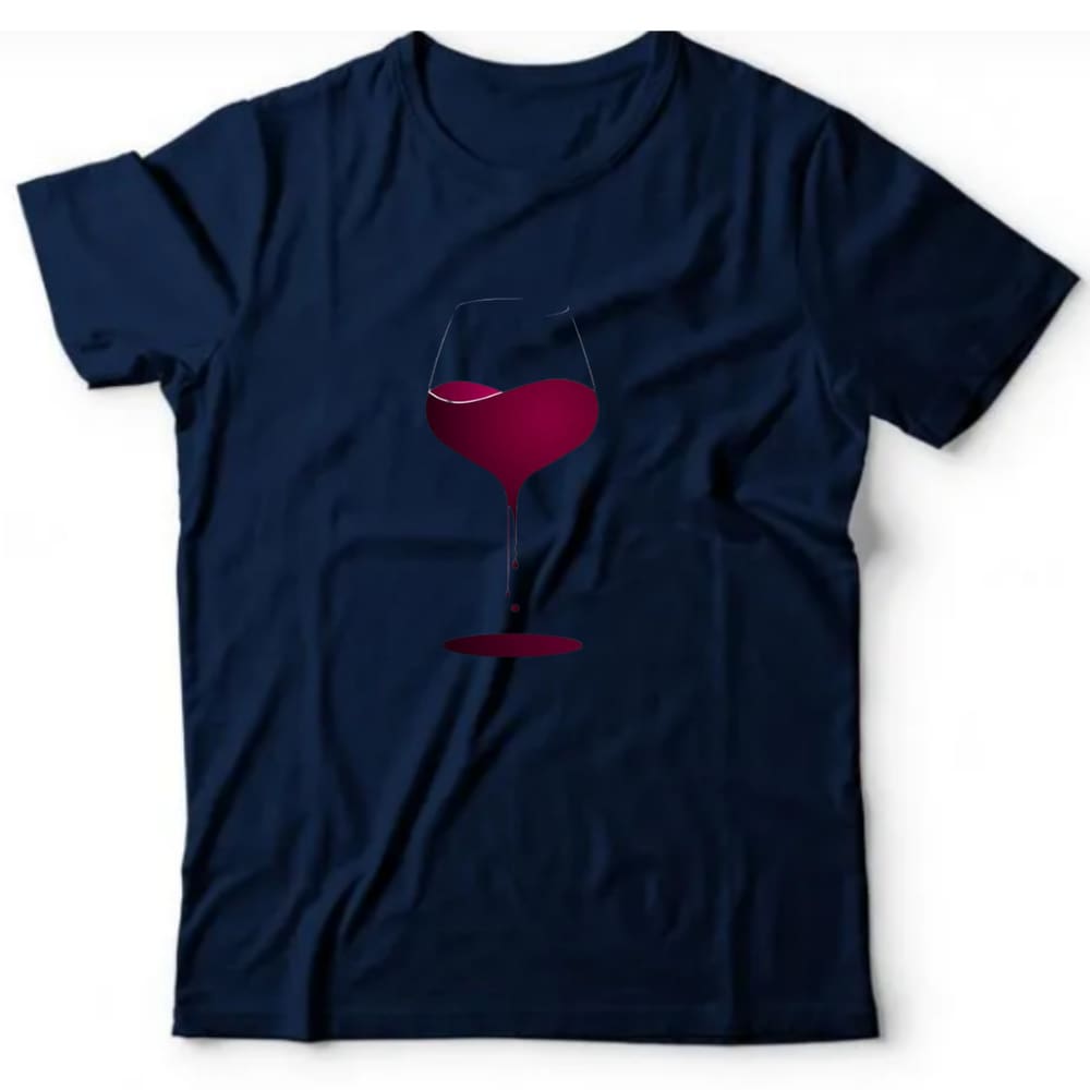 Camiseta algodão bebidas vinho -Taça vinho